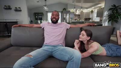 Black hunk makes petite girl happy as fuck on vidfreenow.com