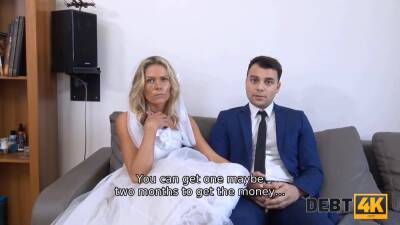 Debt collector tracks down sexy bride and they have affair on vidfreenow.com