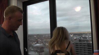 Classy Filth fucked in front of the window for all the city to see on vidfreenow.com