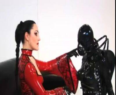 Tantalizing mistress enjoys BDSM and femdom with her submissive slaves on vidfreenow.com