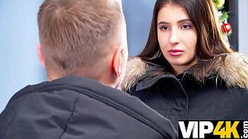 DEBT4k. Hot brunette enjoys unplanned sex with devious debt collector - Russia on vidfreenow.com