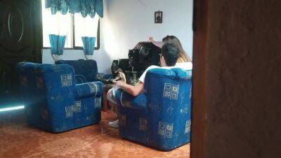 My step sister thinks no one is home and she fucks her boyfriend in the living room. I'll show the video to our parents on vidfreenow.com