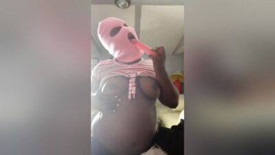 Scope Still Wild Af Pink Ski Mask Thot W/ Pink Dildo on vidfreenow.com