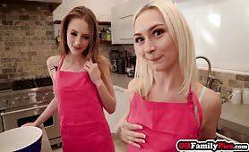 Cooking show and hardcore threesome sex on vidfreenow.com