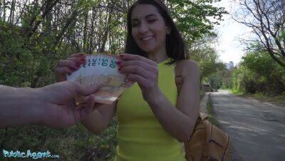 Public Agent Italian Babe Moona Snake in a Tight Yellow Dress - Italy on vidfreenow.com