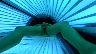 Nude Girl Caresses Herself In The Solarium on vidfreenow.com