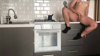 Single Wife Masturbates In The Kitchen While Her Husband Is Not At Home on vidfreenow.com