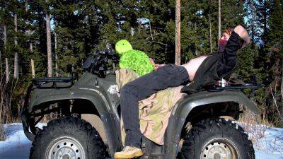 Biker Fucks Plush Toy While On Atv Four Wheeler In The Wilderness on vidfreenow.com