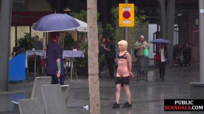 Lezdom Redhead Milf Shows Teen Bondservant Outdoor In Publi on vidfreenow.com