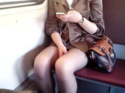 Amateur Girl in the train goes to the exams on vidfreenow.com