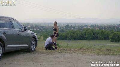 Gold Digger Audi Porking with Linda Leclair and Raul Costa - Hungary on vidfreenow.com