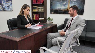 Job interview gets really naughty once the man gits on her on vidfreenow.com