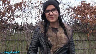 Pigtailed Nerdy Emo Chick in Glasses Has Sex Outdoors In The Woods - Czech Republic on vidfreenow.com