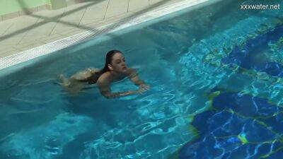 Enjoys Her Sweet Hot Body In The Pool Her Name Puzan Bruhova on vidfreenow.com