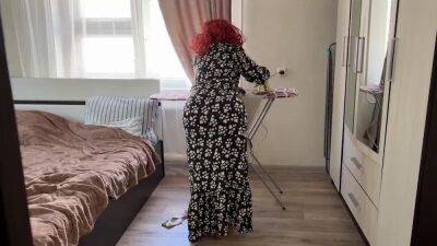 Milf ironing clothes and feels that there will be anal sex with her big butt on vidfreenow.com