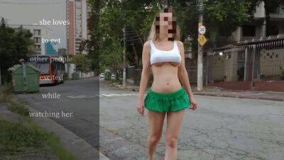 Exhibitionist HotWife with nano skirt and top on street - Brazil on vidfreenow.com