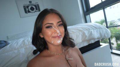 Amazing facial for the young Latina after such excellent home POV on vidfreenow.com