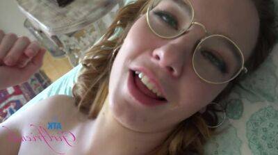 Nerd teen in glasses POV sex video on vidfreenow.com