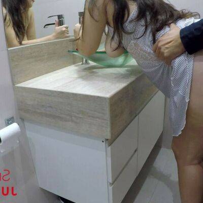 Having sex with a hot friend with a big ass in the bathroom JulieHot33 - Portugal on vidfreenow.com