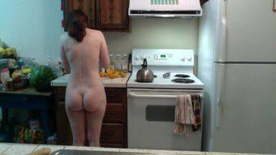 Juicy Babe With Squeezable Cheeks Squeezes Some Oj Naked In The Kitchen Episode 30 on vidfreenow.com