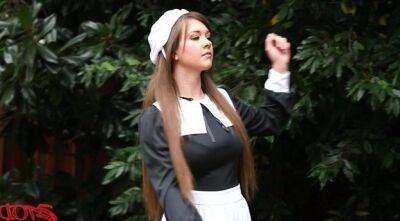 Cute maid Alice Lighthouse gets fucked and ends up covered with cum on vidfreenow.com