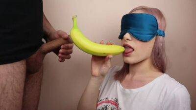 Petite step sister got blindfolded in fruits game on vidfreenow.com