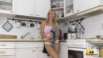 Masturbate with HardCore Toy in Kitchen by Katerina Hartlova on vidfreenow.com