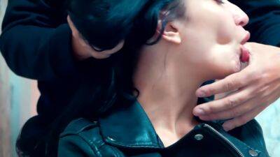 Hot Stepmom In Leather Jacket Loves Long Kisses On The Neck on vidfreenow.com