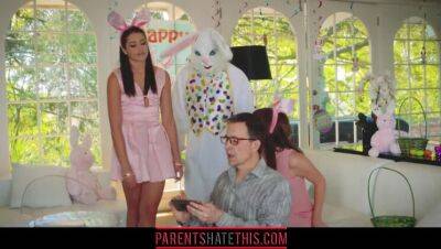 Teen fucks stepuncle dressed as Easter Bunny on vidfreenow.com