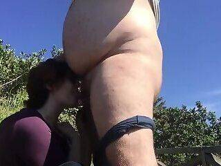 Fat Man Daddy x Greedy Girlfriend Slut - Public Blowjob on vidfreenow.com