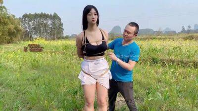 Chinese Bondage - Bound And Walk In Field - China on vidfreenow.com