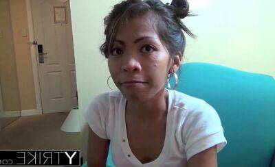 Petite Filipina takes her first white cock on vidfreenow.com