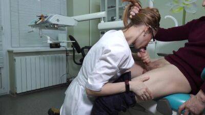 A Ukrainian Doctor With Glasses Grabs The Patients Cock And Began To Greedily Give Him A Blowjob - Ukraine on vidfreenow.com