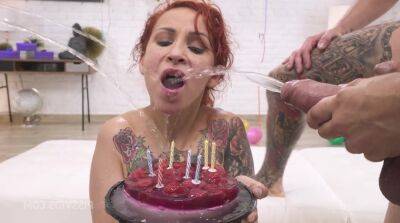 Birthday party Natasha DAP 0% twat rough gangbang on vidfreenow.com