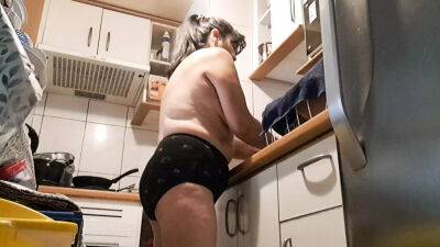 My husband likes to see me wash dishes in my underwear on vidfreenow.com