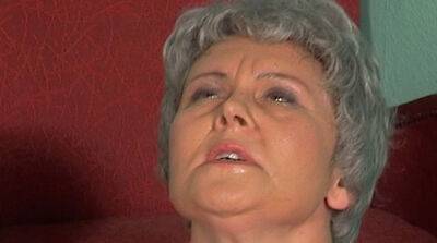 Granny rolls her eyes because a big cock is stuck in her ass on vidfreenow.com