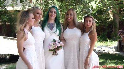 Bitches attend wedding party where they fuck like sluts in group scenes on vidfreenow.com