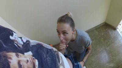 Horny Girl Sucks Cock With Cum Swallow In Public on vidfreenow.com