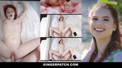 Redhead Princess Luna Light takes a hard pounding outdoors and takes a hot load on her stomach on vidfreenow.com