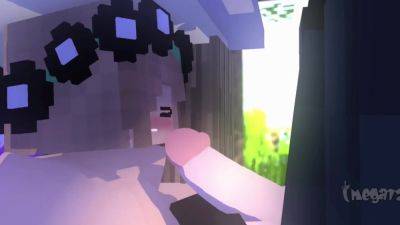 Minecraft porn cartoon with blowjob in public on vidfreenow.com