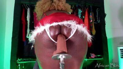 Ebony College Dropout Finds Job Riding And Twerking On Huge Dongs Online This Christmas on vidfreenow.com