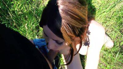 Horny German Milf Sucks A Big Cock In The Sunshine Outdoors! Deepthroat Blowjob With Throatpie 5 Min - Germany on vidfreenow.com