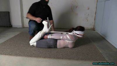 Sarah Roped In White Boots Bondage Porn on vidfreenow.com