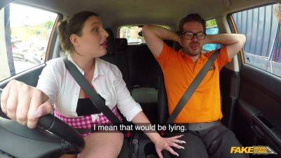 Ryan Ryder pleasures her driving instructor in the car on vidfreenow.com