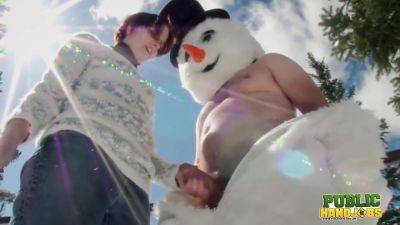 Brandi De Lafey Strokes A Snowman on vidfreenow.com