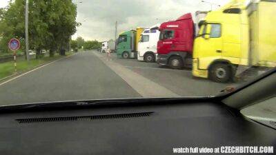 Real WHORE Picked up Between Trucks and Get Paid for Sex on vidfreenow.com