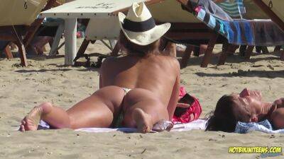 Amazing Ass Sexy Bikini Hot milf Backview at the beach on vidfreenow.com