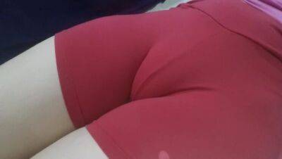 Brand new pussy in tight shorts letting the package tighten - Inmymound on vidfreenow.com