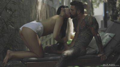 Dashing brunette devours cock in passionate outdoor fantasy shag on vidfreenow.com