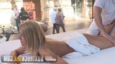 Hot Summer Gives a Foot Job in Public on vidfreenow.com